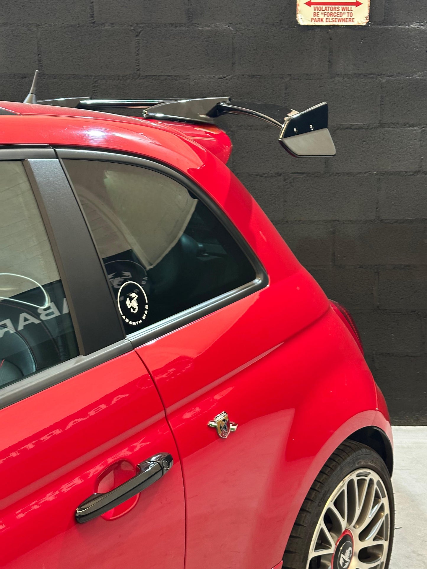 Abarth 500/595/695 Arrow Spoiler Design Japan Style Alerón ABS