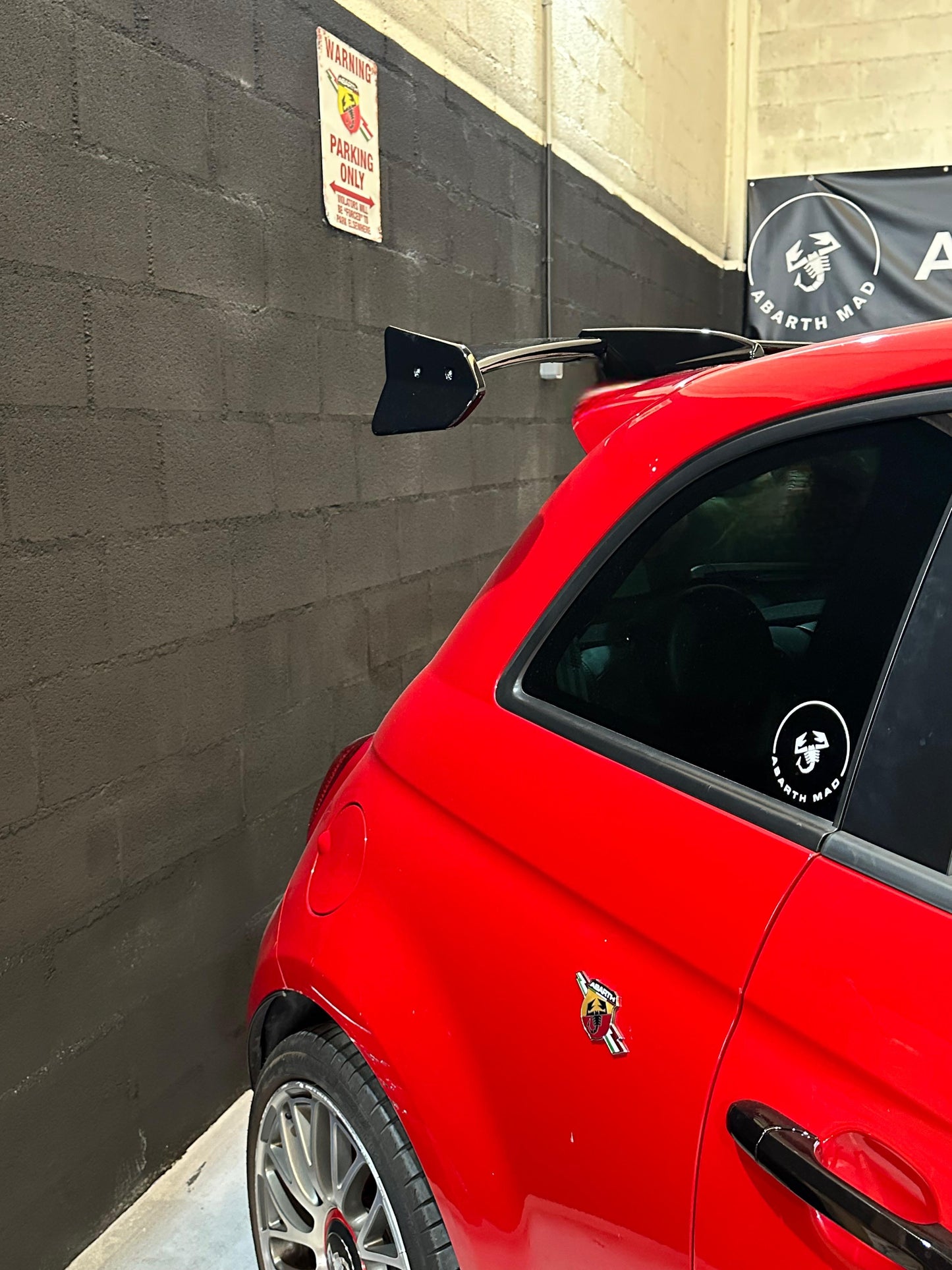 Abarth 500/595/695 Arrow Spoiler Design Japan Style Alerón ABS