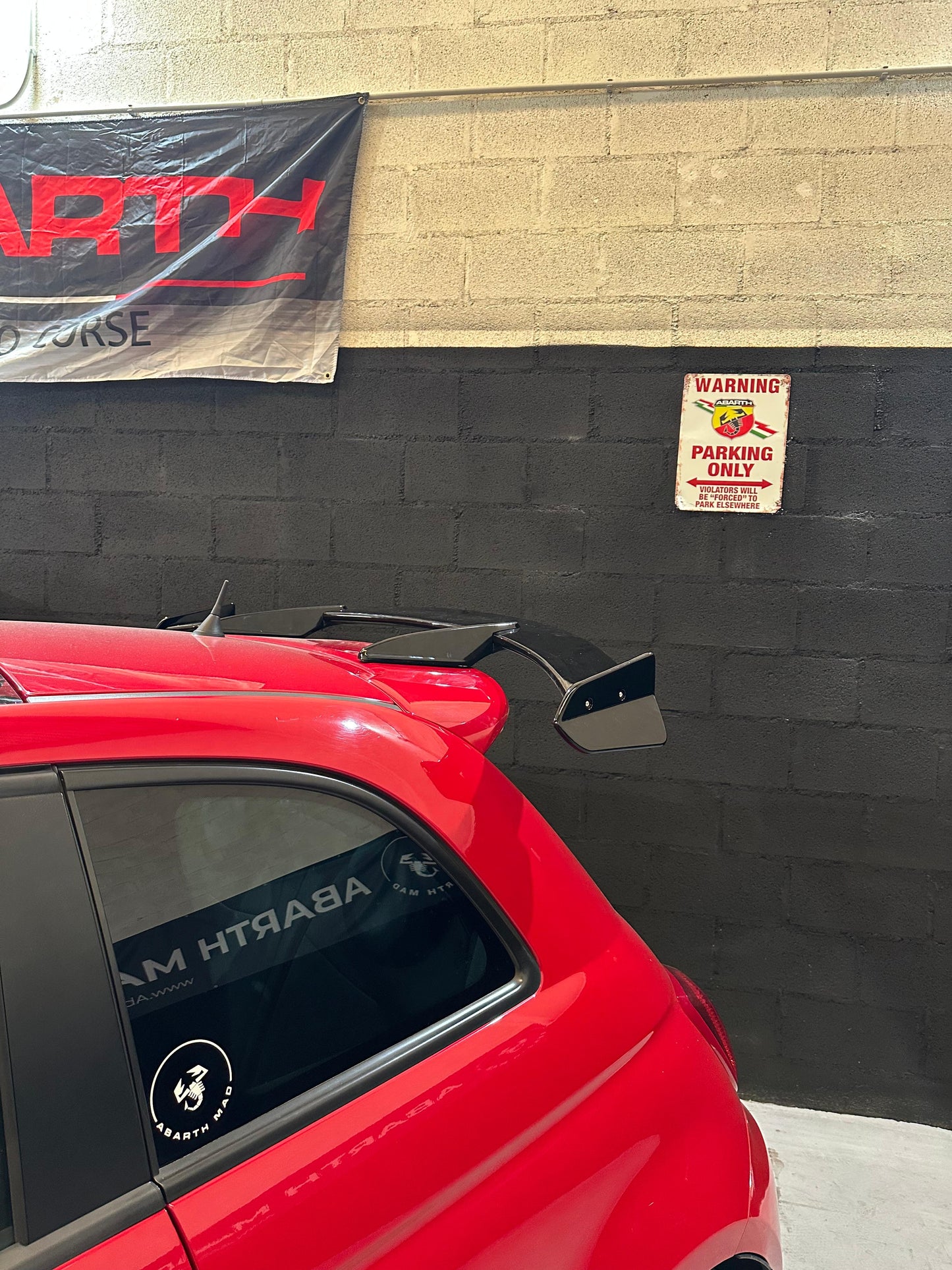 Abarth 500/595/695 Arrow Spoiler Design Japan Style Alerón ABS