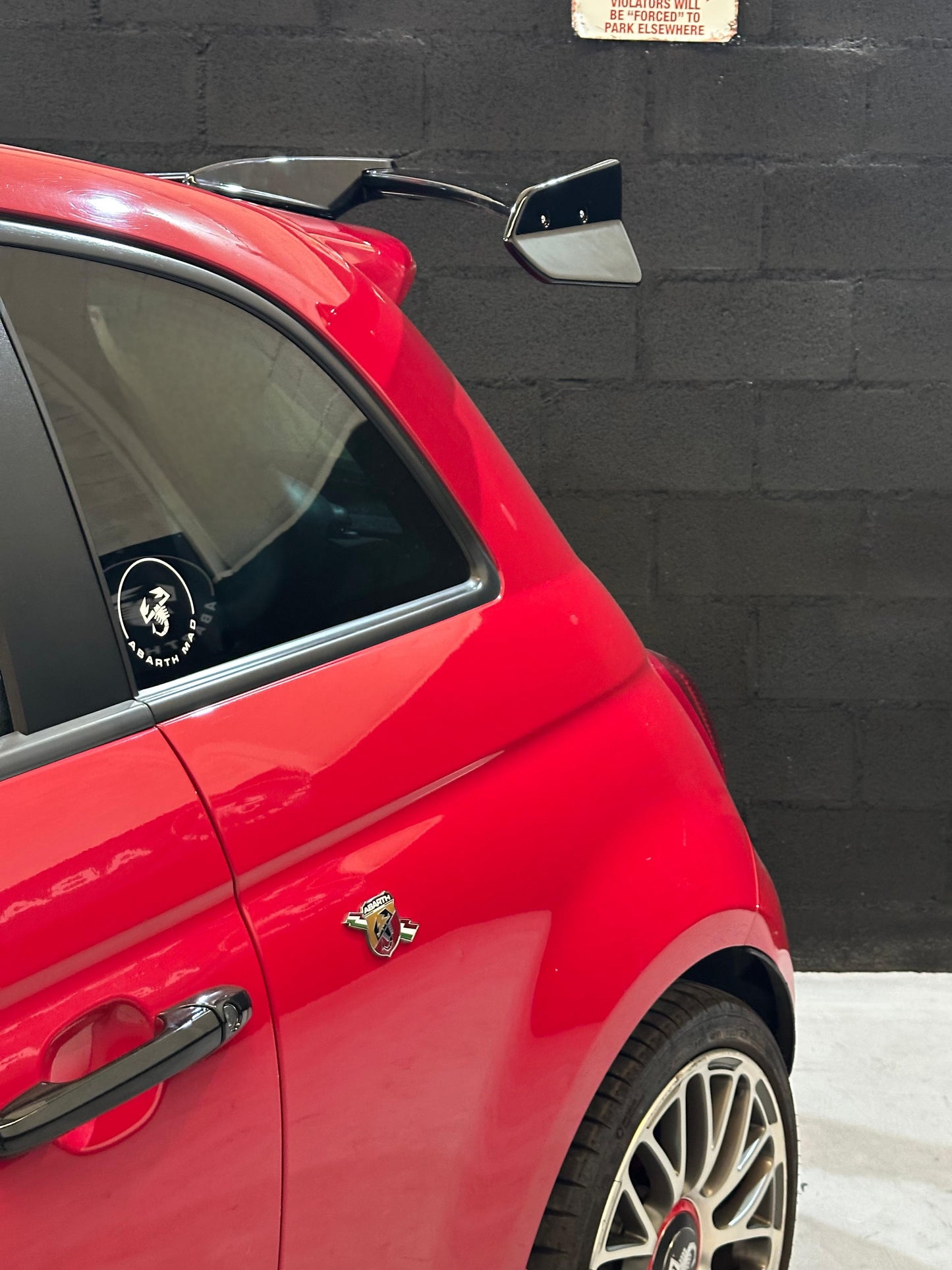 Abarth 500/595/695 Arrow Spoiler Design Japan Style Alerón ABS