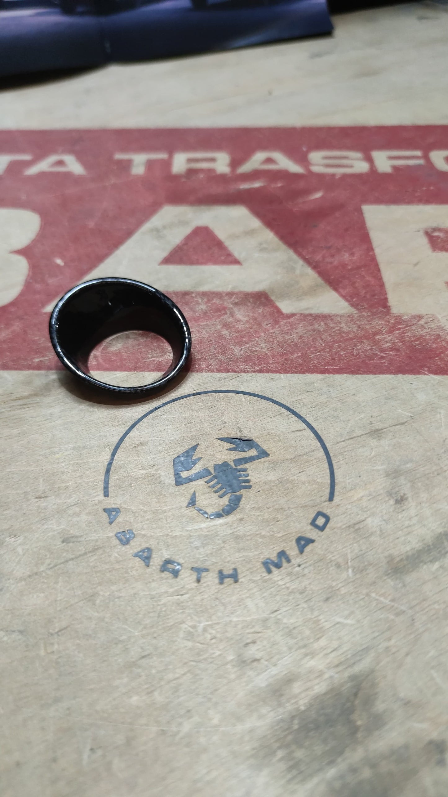 Abarth 500 595 695 Cover Bombin Fibra de Carbono 100% Real Key Housing