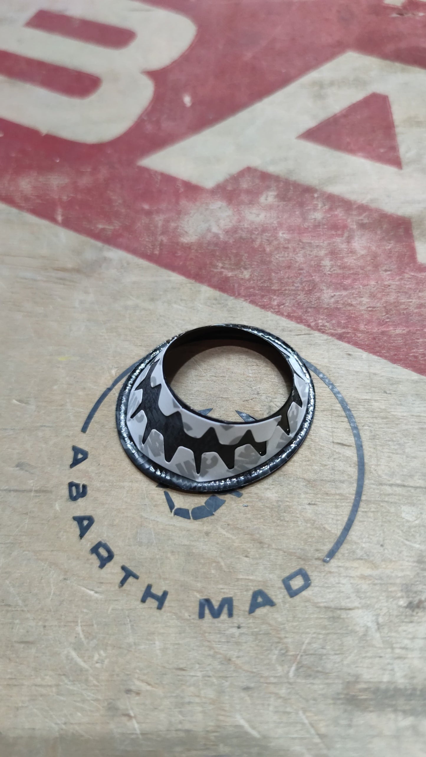 Abarth 500 595 695 Cover Bombin Fibra de Carbono 100% Real Key Housing