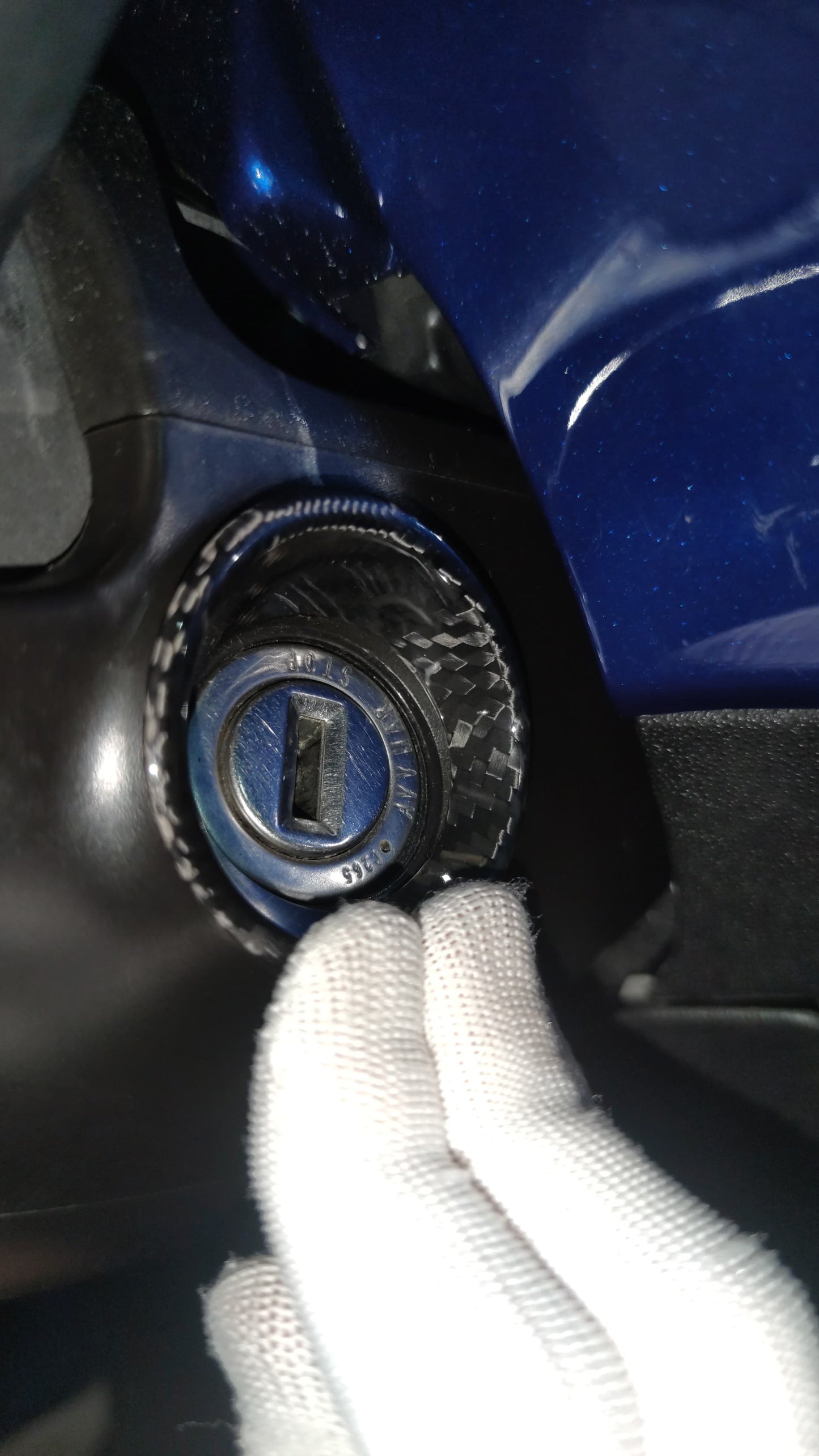 Abarth 500 595 695 Cover Bombin Fibra de Carbono 100% Real Key Housing