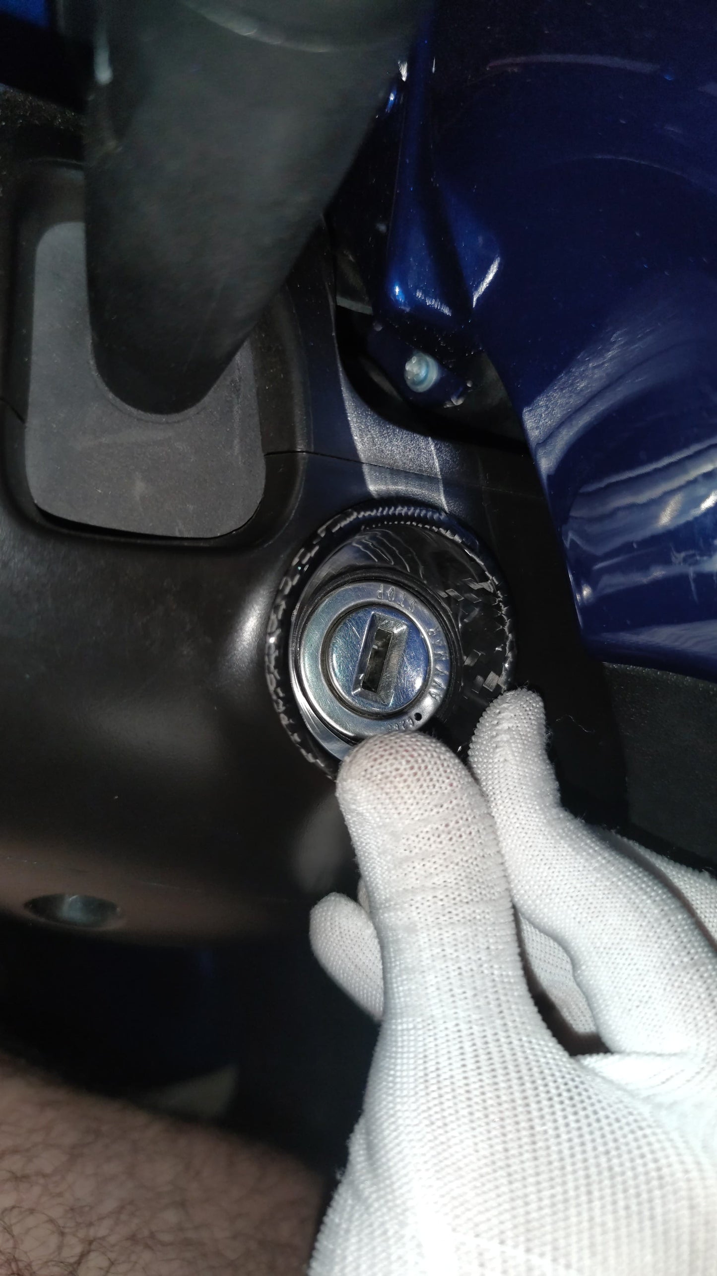 Abarth 500 595 695 Cover Bombin Fibra de Carbono 100% Real Key Housing