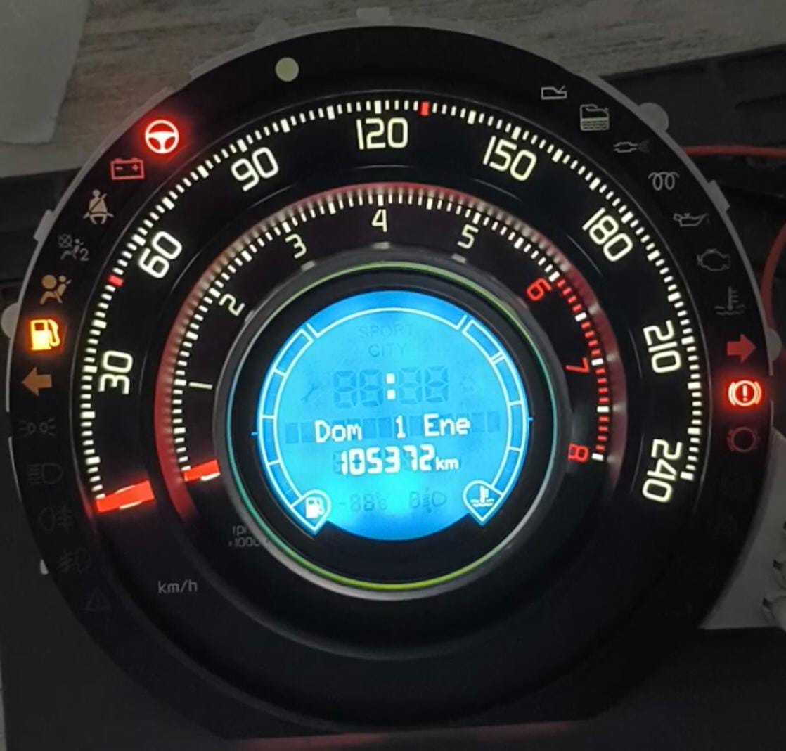 Abarth 2008-2014 TFT Analógico Tacómetro Cuentakilómetros Cluster Cuadro Instrumentos CUSTOM LIGHT (send us yours)