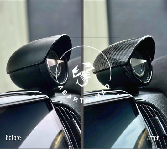 Abarth Cupula UK ONLY Turbo Clock Carbon Fiber