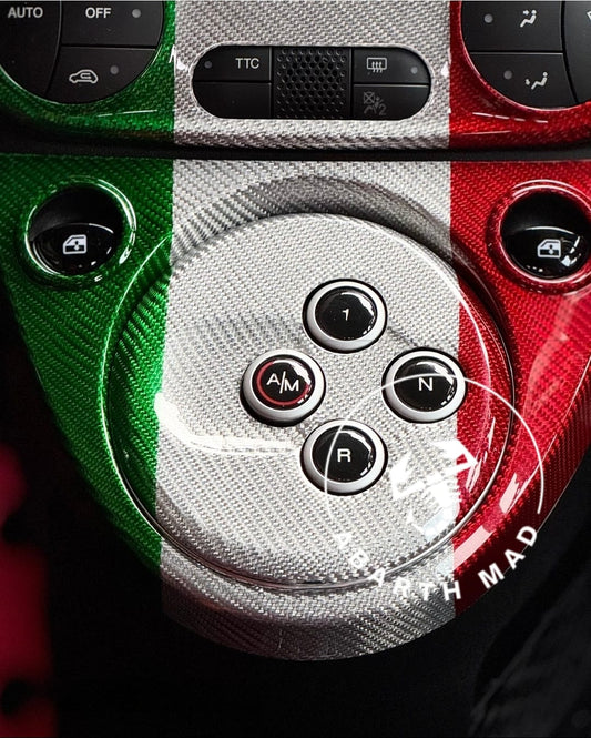 Abarth Cover Cambio MTA Gearbox Caja Automática Carbon Fiber Italia 🇮🇹 100% Real