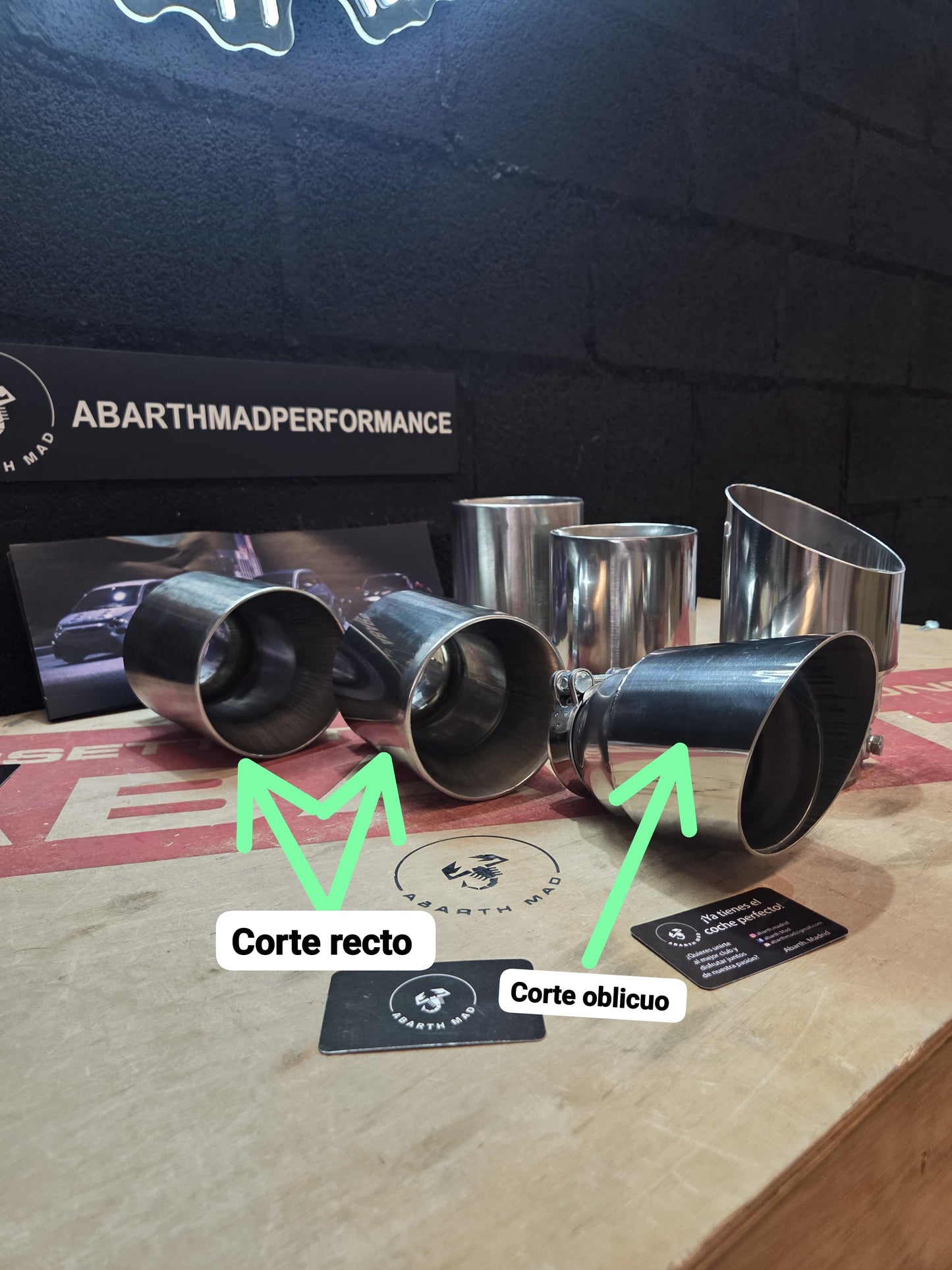 Abarth Escape Trasero Doble Silencioso Colas 104/114/121mm