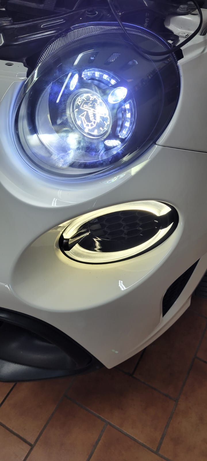 Abarth 500 595 695 Custom Led Painted DRL Daylights Diurnos Faros Lights