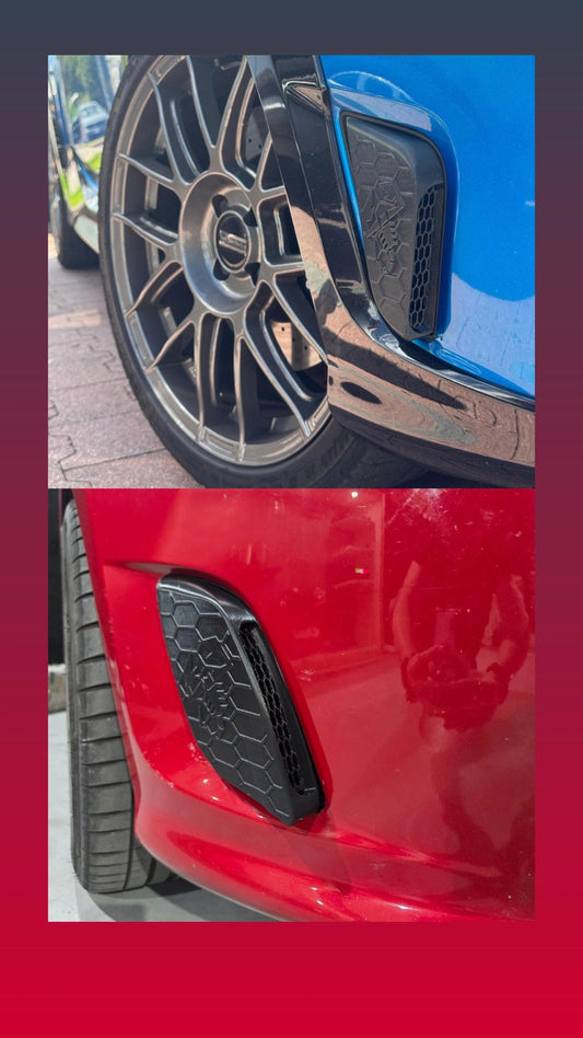 Abarth All Model (2) 3D  Rejillas Laterales Entrada Aire Side Air Grilles Low Intake Admisión Baja