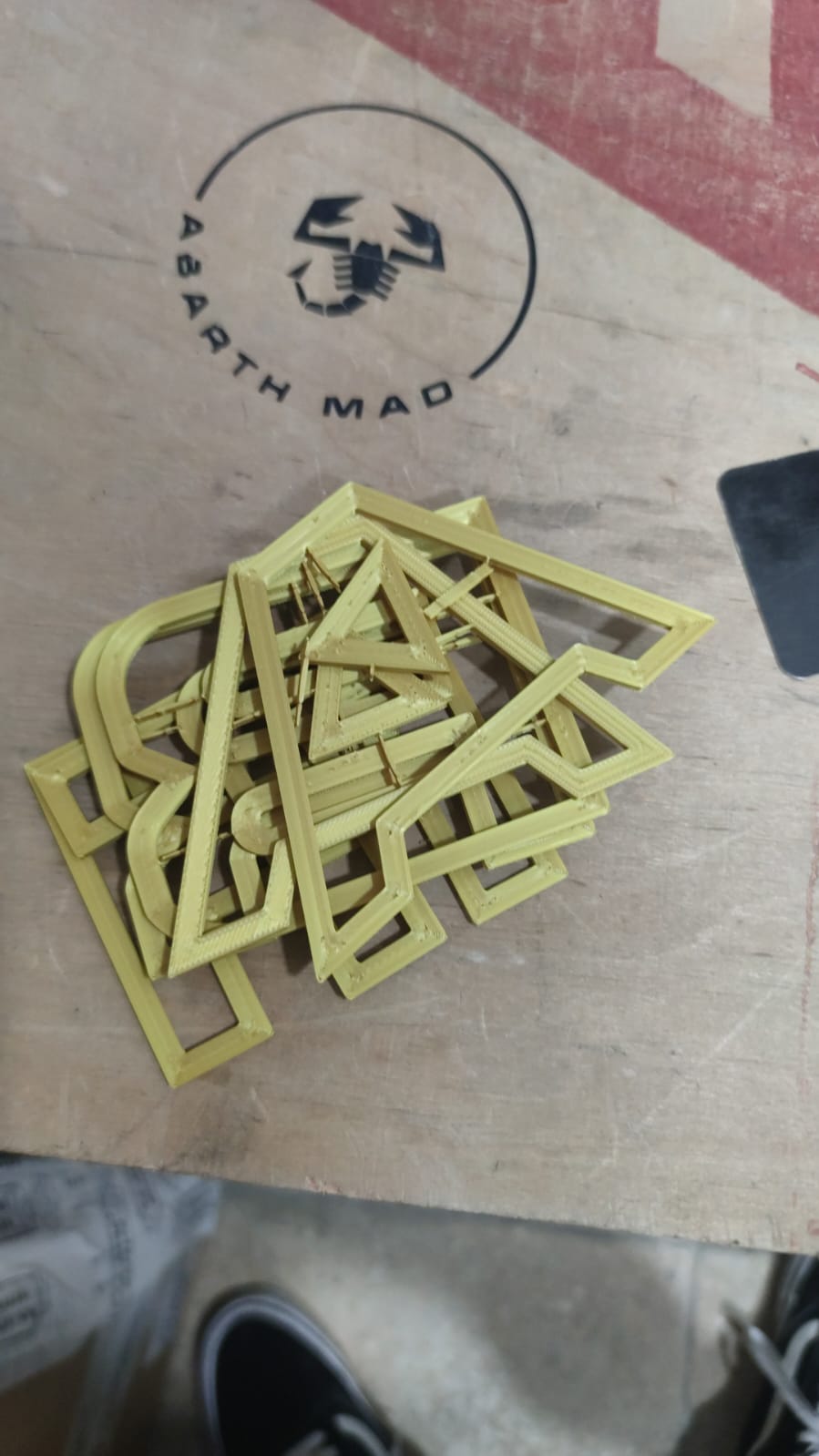 Abarth 3D Letters Grille Front Grill Restyling 🔴🟡⚪🔵🇮🇹