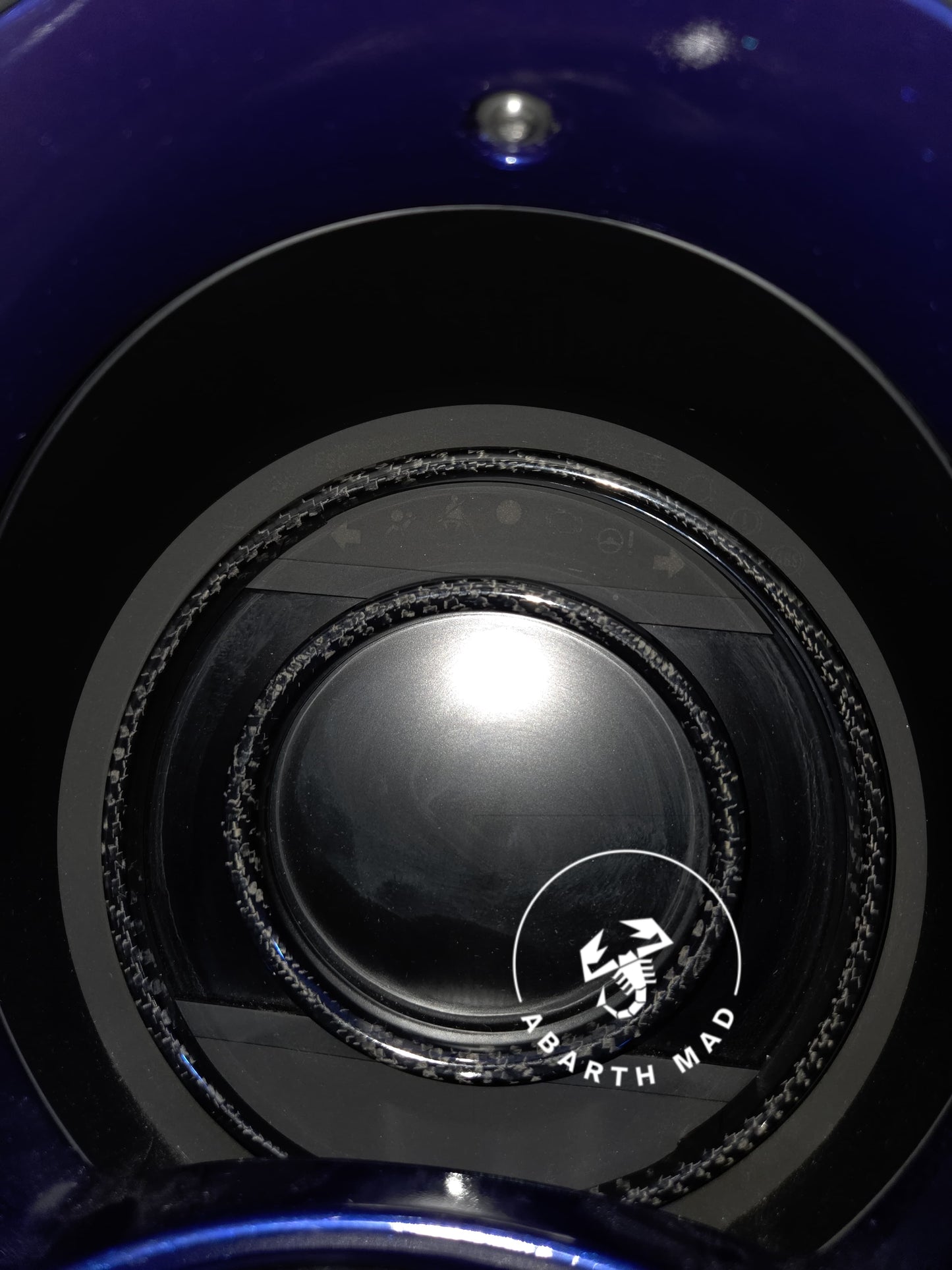 Abarth 2015-2024 Digital TFT Aros Carbono Carbon Fiber Tachometer Rings