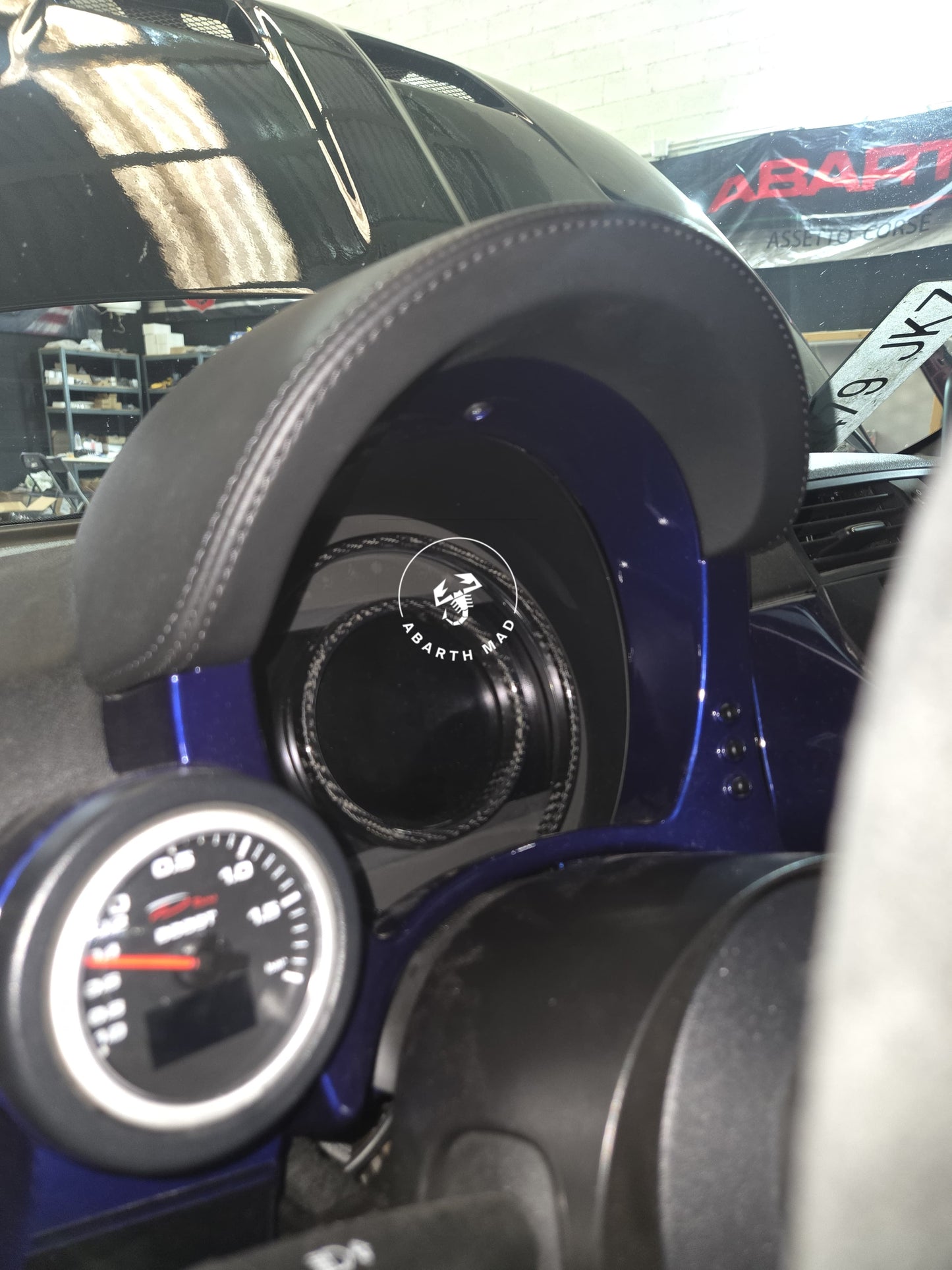 Abarth 2015-2024 Digital TFT Aros Carbono Carbon Fiber Tachometer Rings