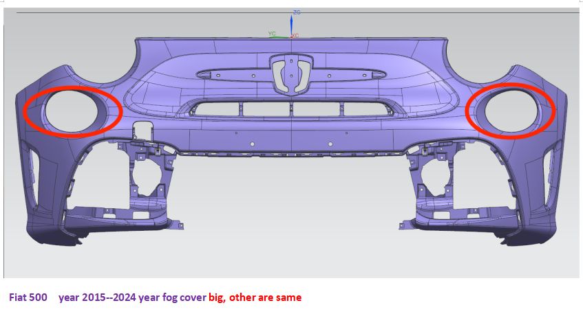 Abarth Fiat 500 Full Conversion Restyling Body Kit Front, Rear, Side Skirts, Spoiler Paragolpes
