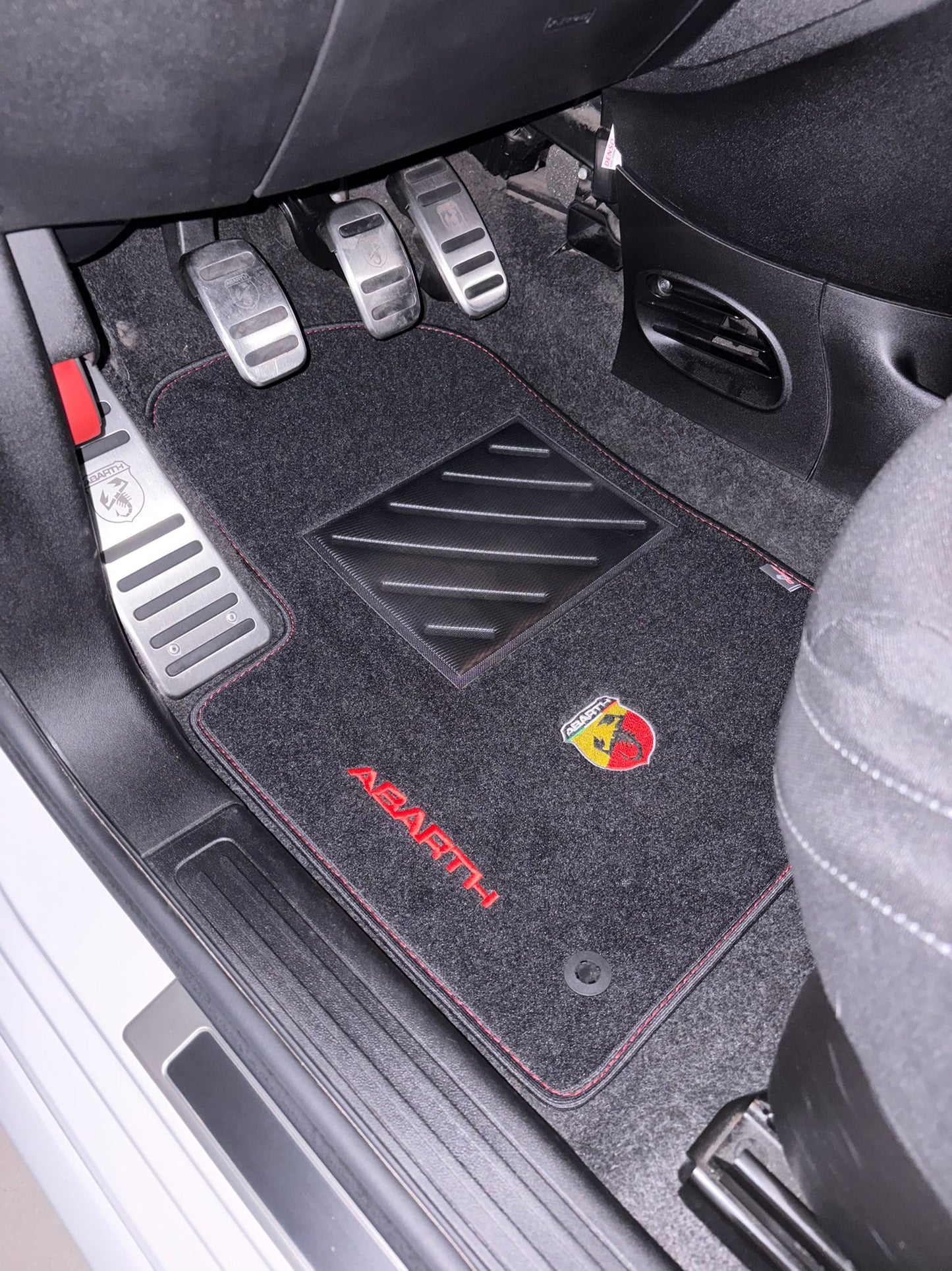 Abarth Kit 4 Alfombrillas Velour Personalizadas Floor Mats Custom
