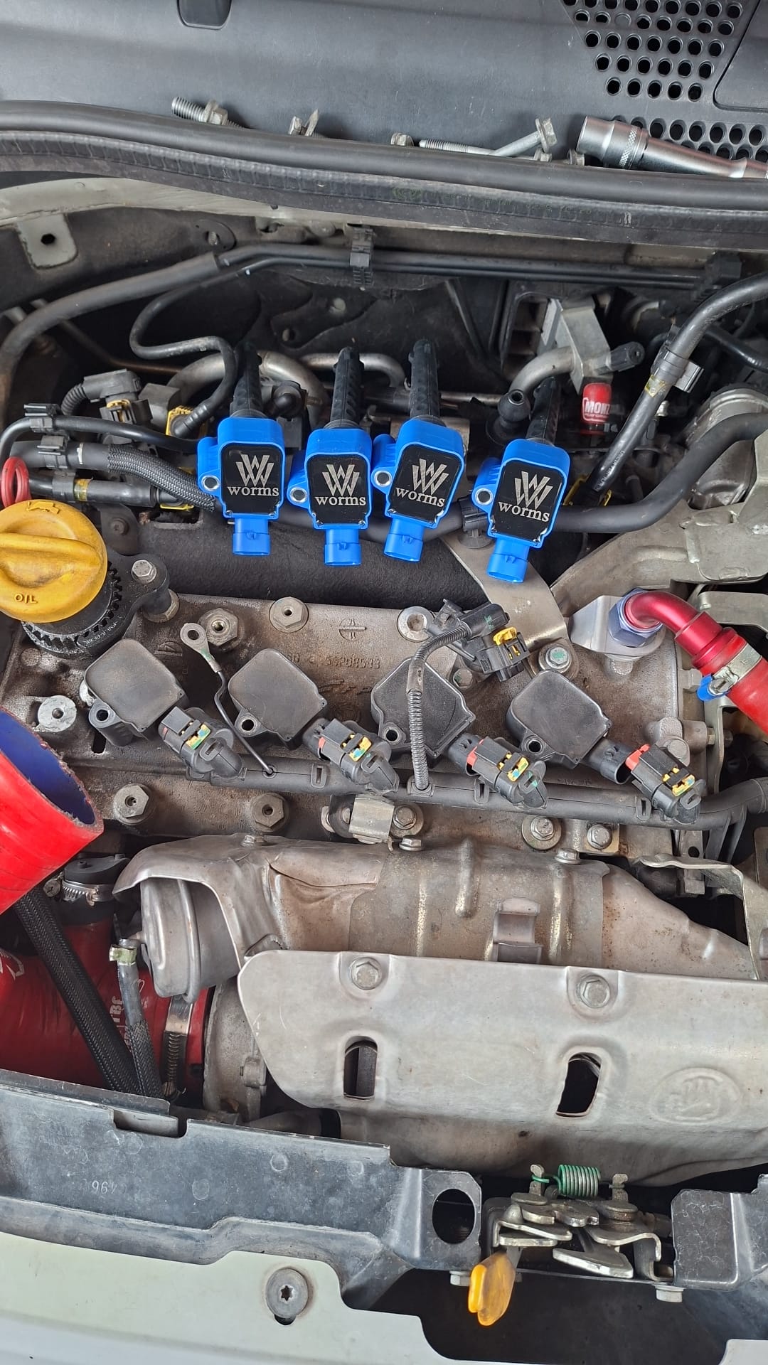 Abarth 500, Punto, 124, Alfa Romeo Fiat Jeep Tjet Multiair Set 4 Bobinas Alto Voltaje ⚡ Performance Worms Racing