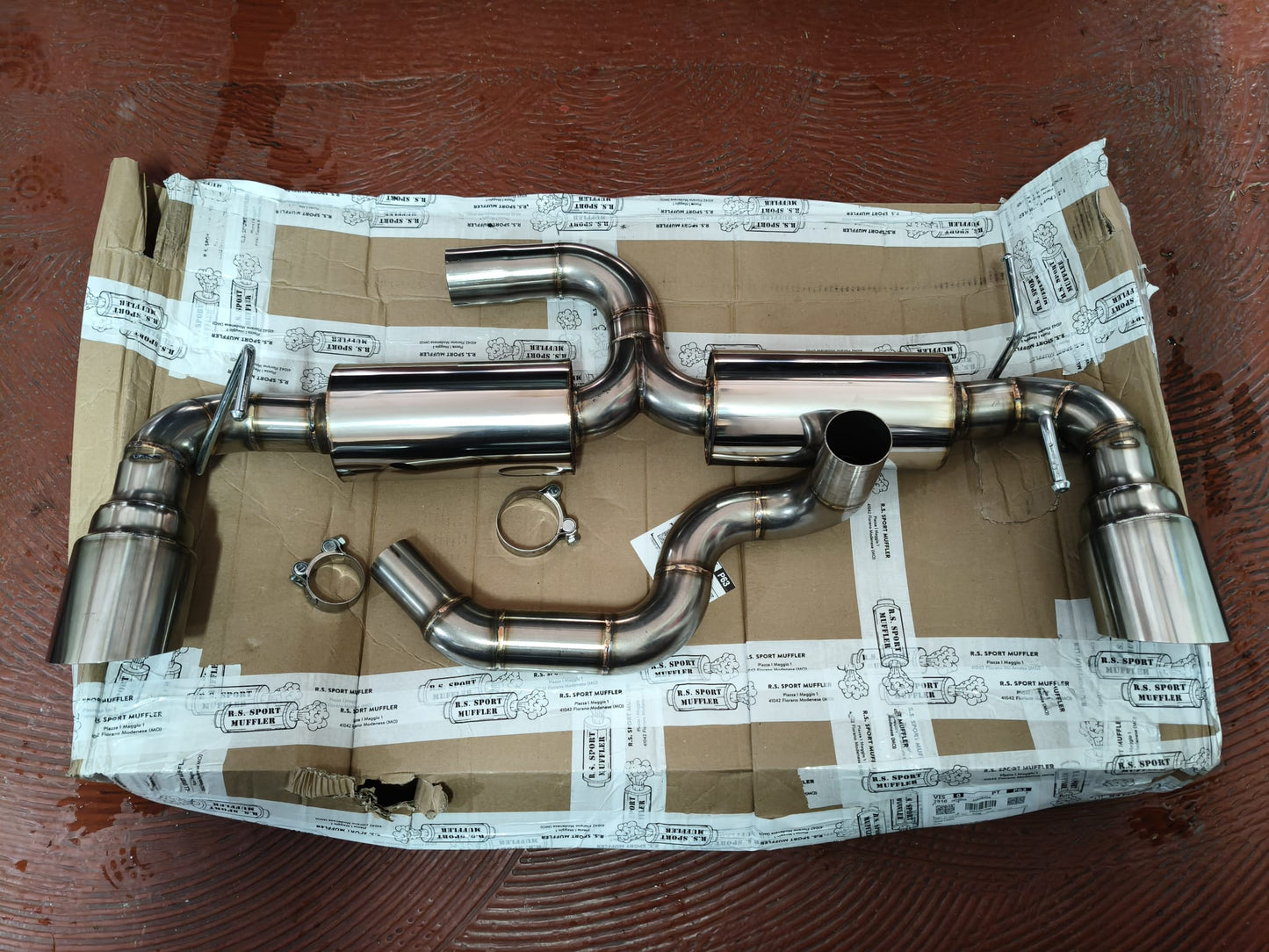 Abarth Rear Exhaust Silenced Escape Trasero Doble Silencioso Colas 104/114/121mm Akrapovic