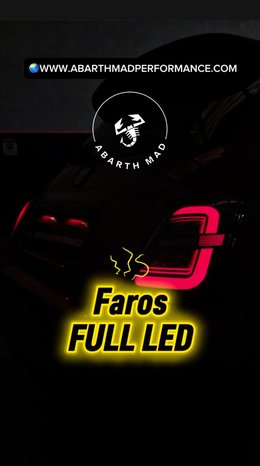 Abarth & Fiat 500 2008-2023 Full Led Faros Traseros Tail lights Pre Restyling & Restyling Homologados