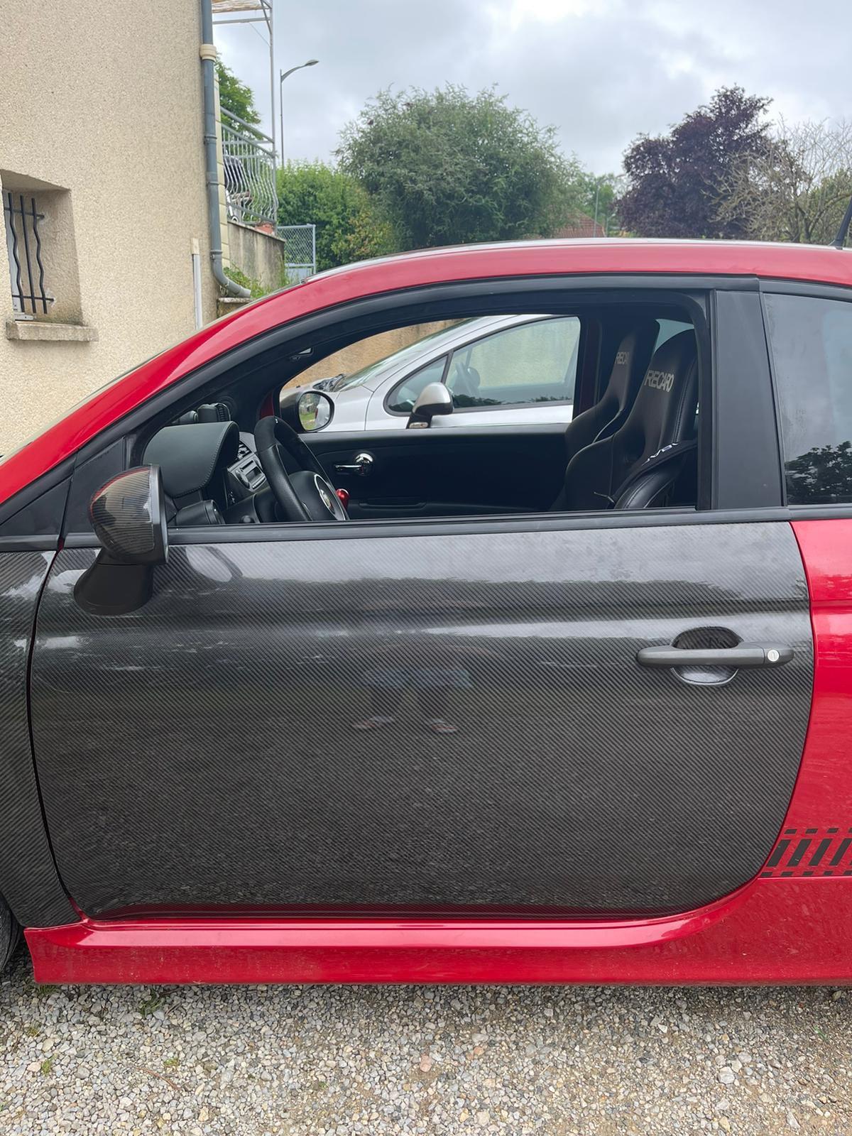 Pre order!! NEW Abarth Real Carbon Fiber Doors (2) Puertas Carbono 7kg  Lightness Track Racing