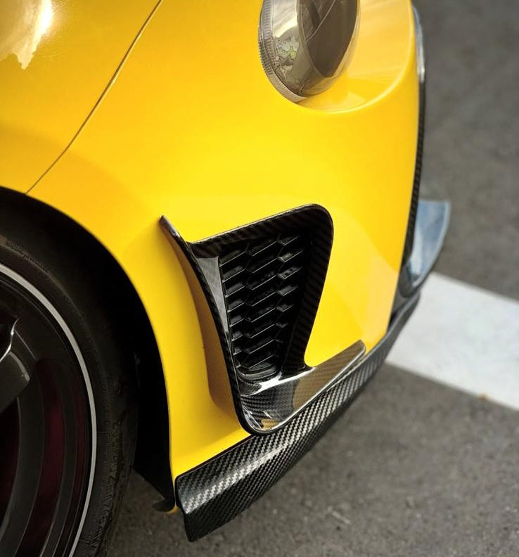 Abarth 2016+ Restyling Carbon Fiber (2) Flap Canard Side Grille Extreme Rejilla Lateral Alerones