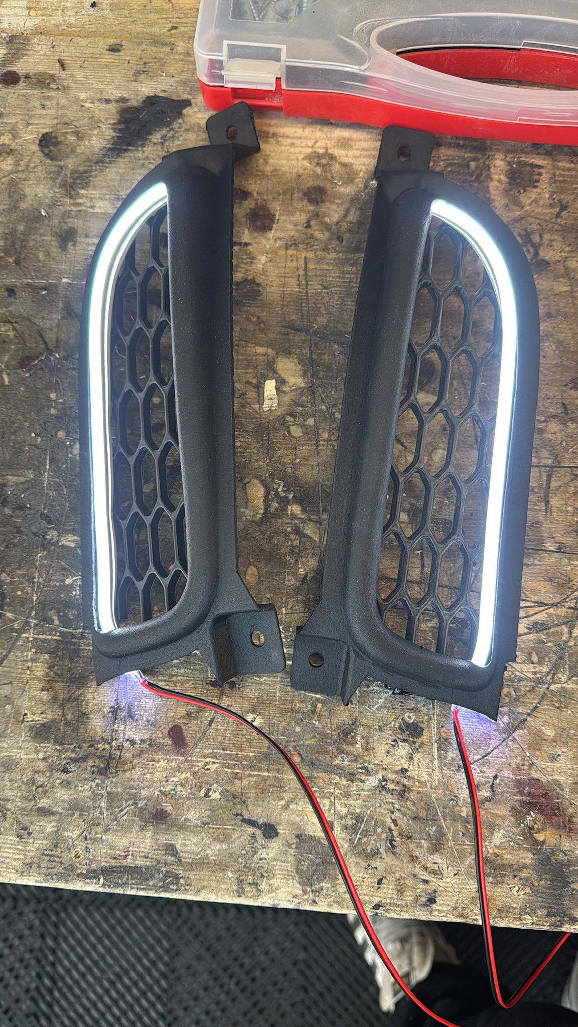 Abarth 500 Restyling Bumper Set Pareja (2) 3D Rear Reflector Lights Rejilla Paragolpes Trasero with LED Reverse Marcha atrás
