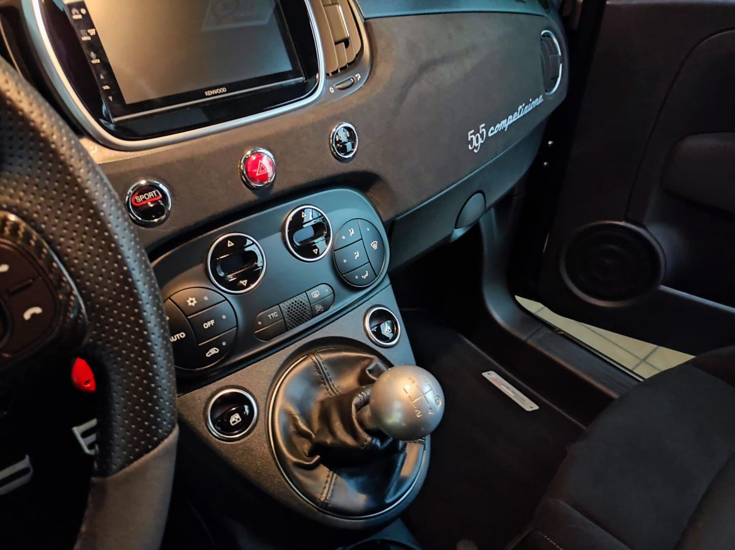 Abarth Fiat Dashboard Upholstered Dash Custom Leather Alcantara