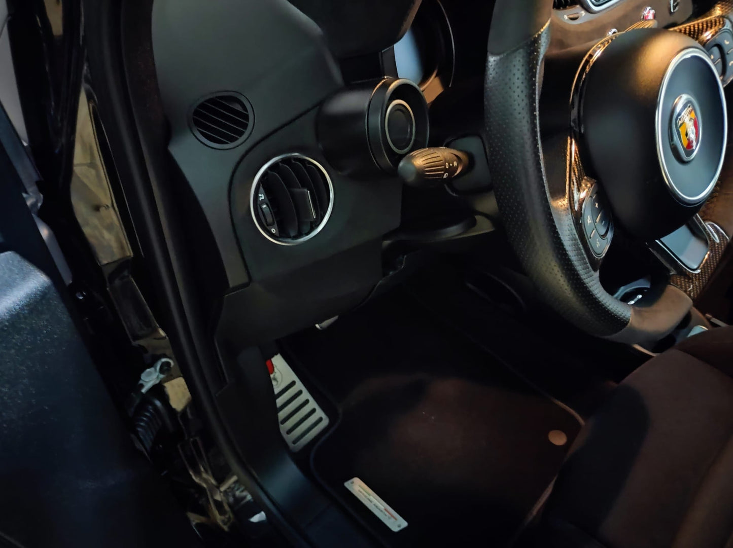 Abarth Fiat Dashboard Upholstered Dash Custom Leather Alcantara