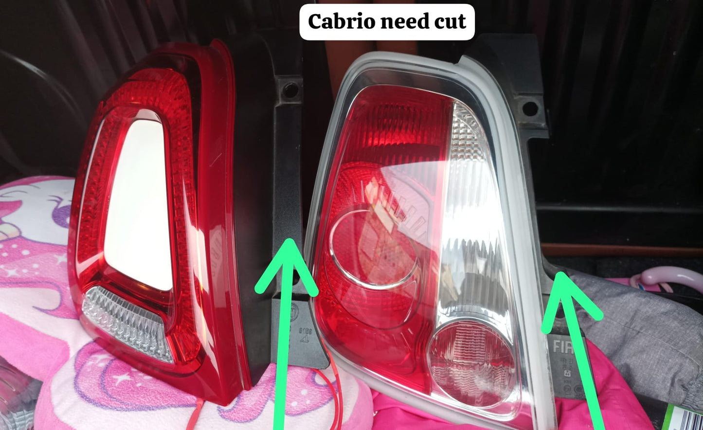 Abarth Pre 08-16 Faros Restyling para Pre Restyling Rear Tail Lights