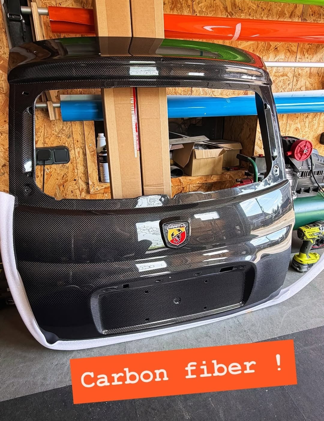 NEW Abarth 500 Baule Maletero Trunk 100% Real Carbon Fiber 7kg