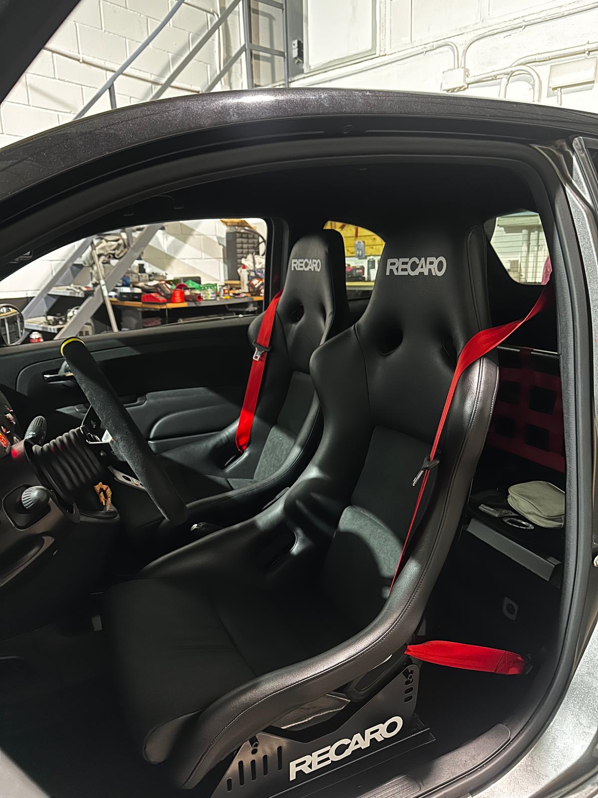 Abarth 500 Fiat Seat Brackets Pair (2) Bases para Asiento Backet Recaro, OMP, Sabelt, Sparco...
