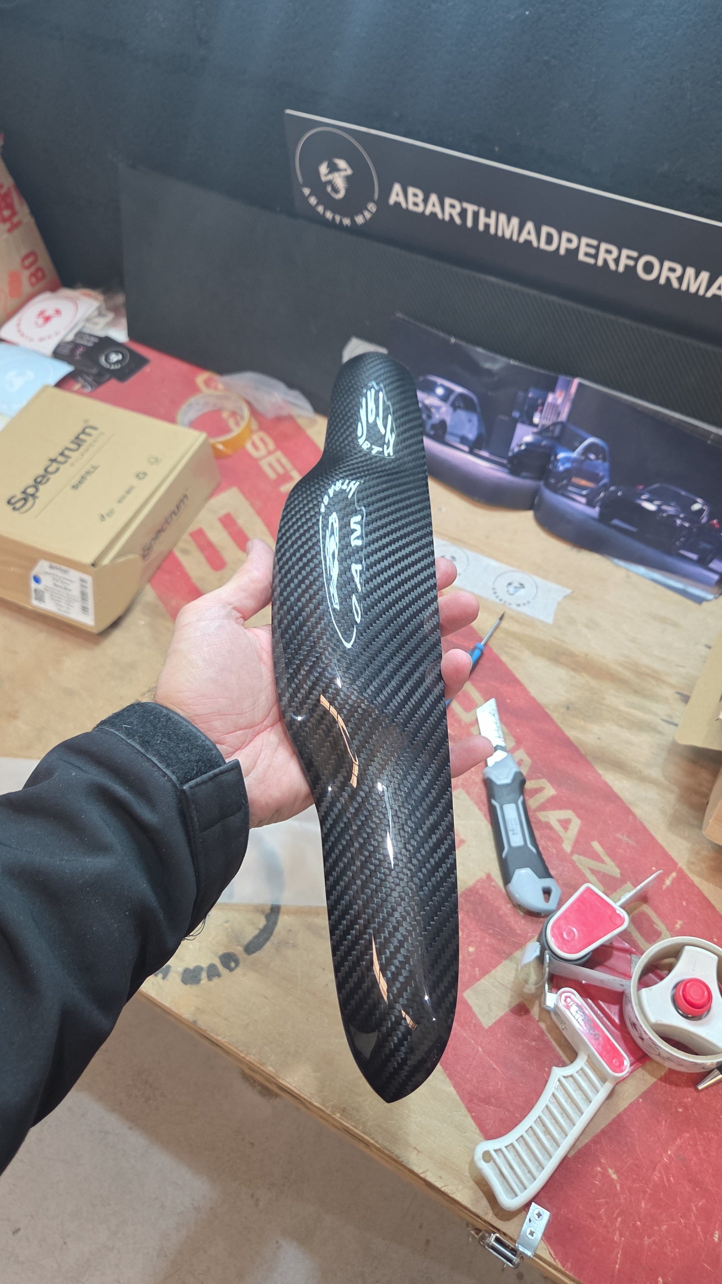 Abarth 500 All Model Rear Boot Handle Cover Tirador Maletero Fibra de Carbono Real Carbon Fiber 100% Real