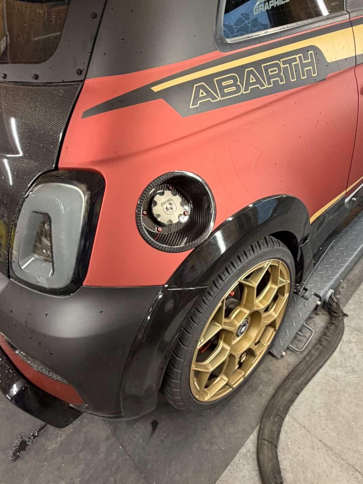 Pre order!! Abarth 500 All Model Cover Carbon Fiber Gas Tank Surround Japan Design Carbono Depósito Gasolina