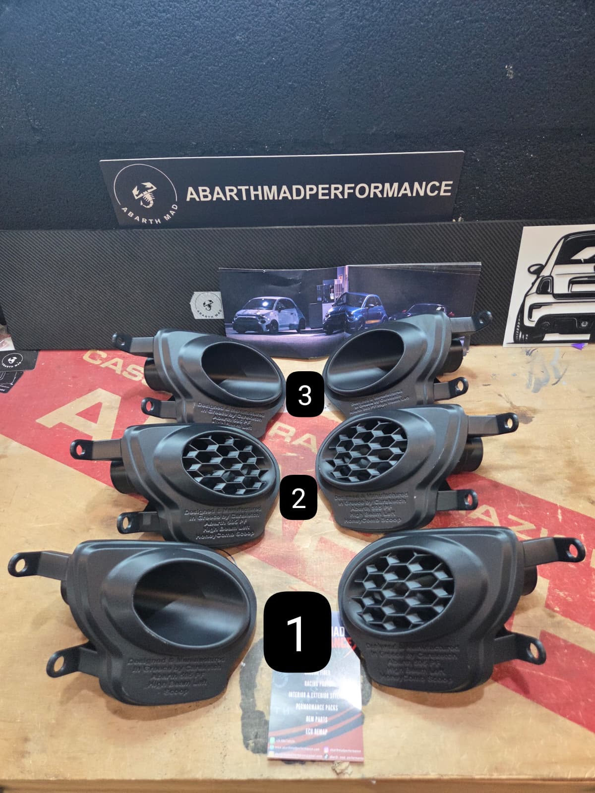 Abarth 2008-2016 Pre Facelift Front Air Ducts Bumper Intake Brakes Vent