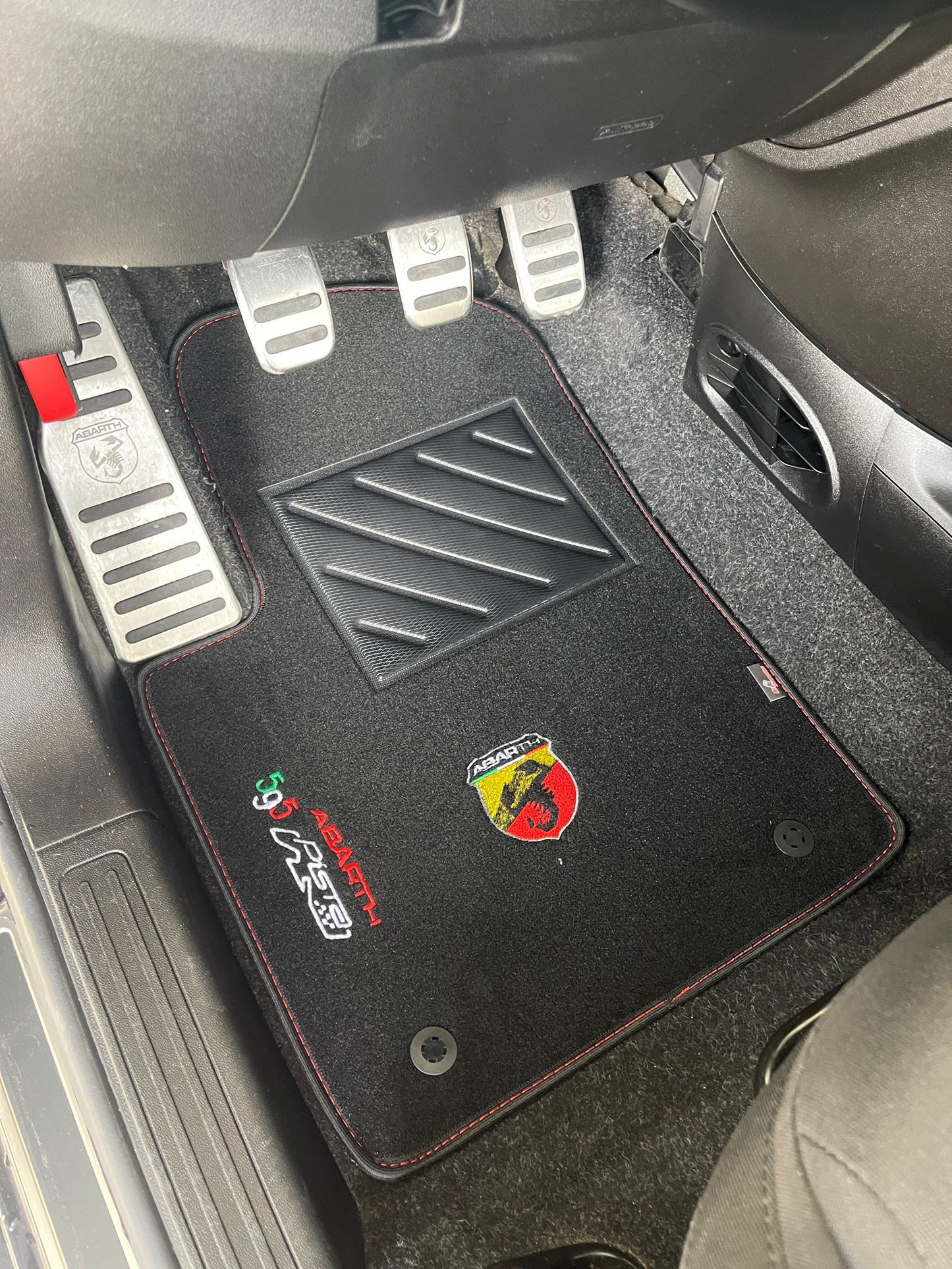 Abarth Kit 4 Alfombrillas Velour Personalizadas Floor Mats Custom