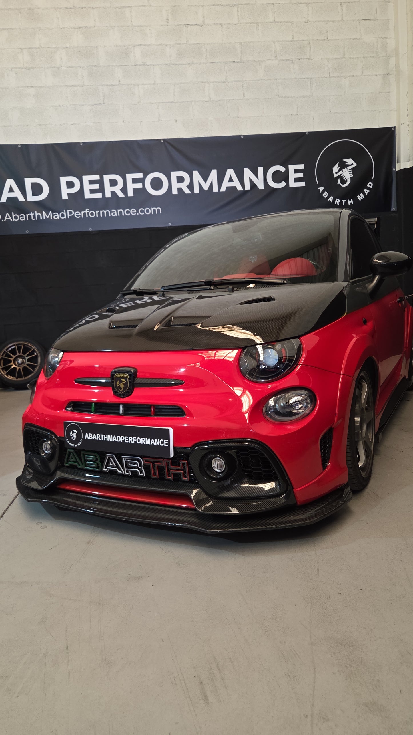 Abarth 500 All Model Hood Angry Style Cattivo Capó Fibra Enfadado o Normal Carbon Fiber or Fiber CHD
