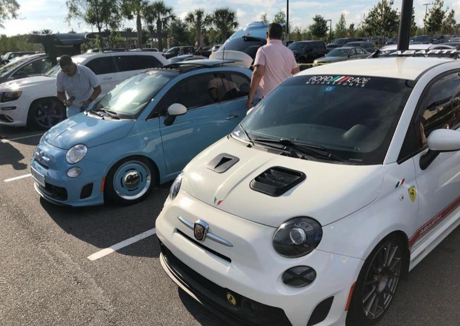 Abarth 500 All Model 3D Air Vents Set (2) Assetto Corse Hood Inserts Capó Salidas Aire