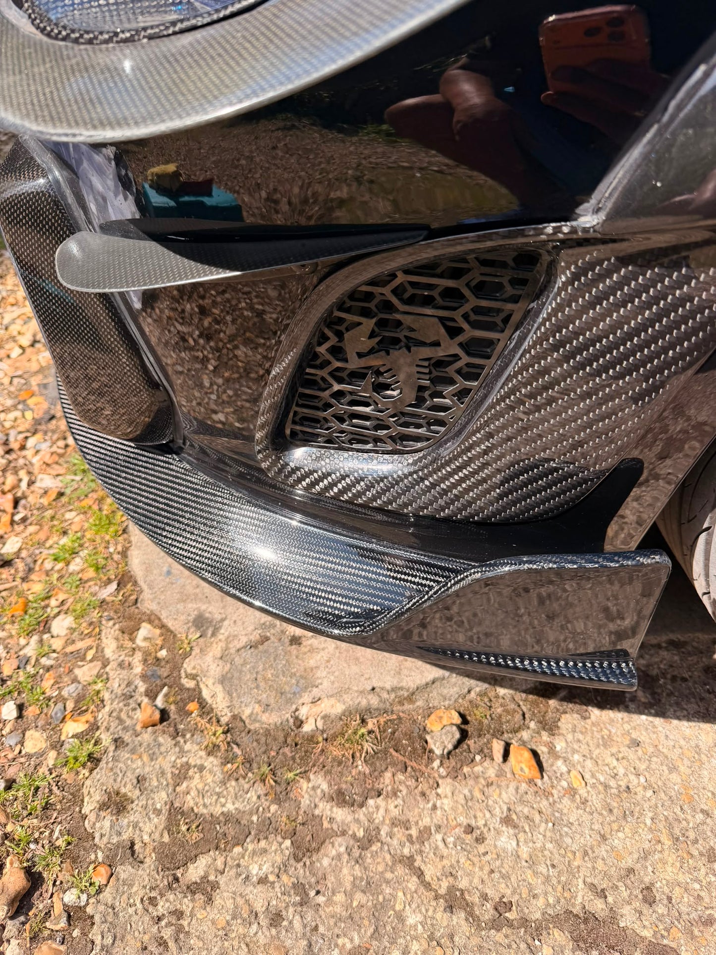 New!! PREORDER Abarth 500 Full 100% Carbon Fiber Splitter Lip Fibra de Carbono