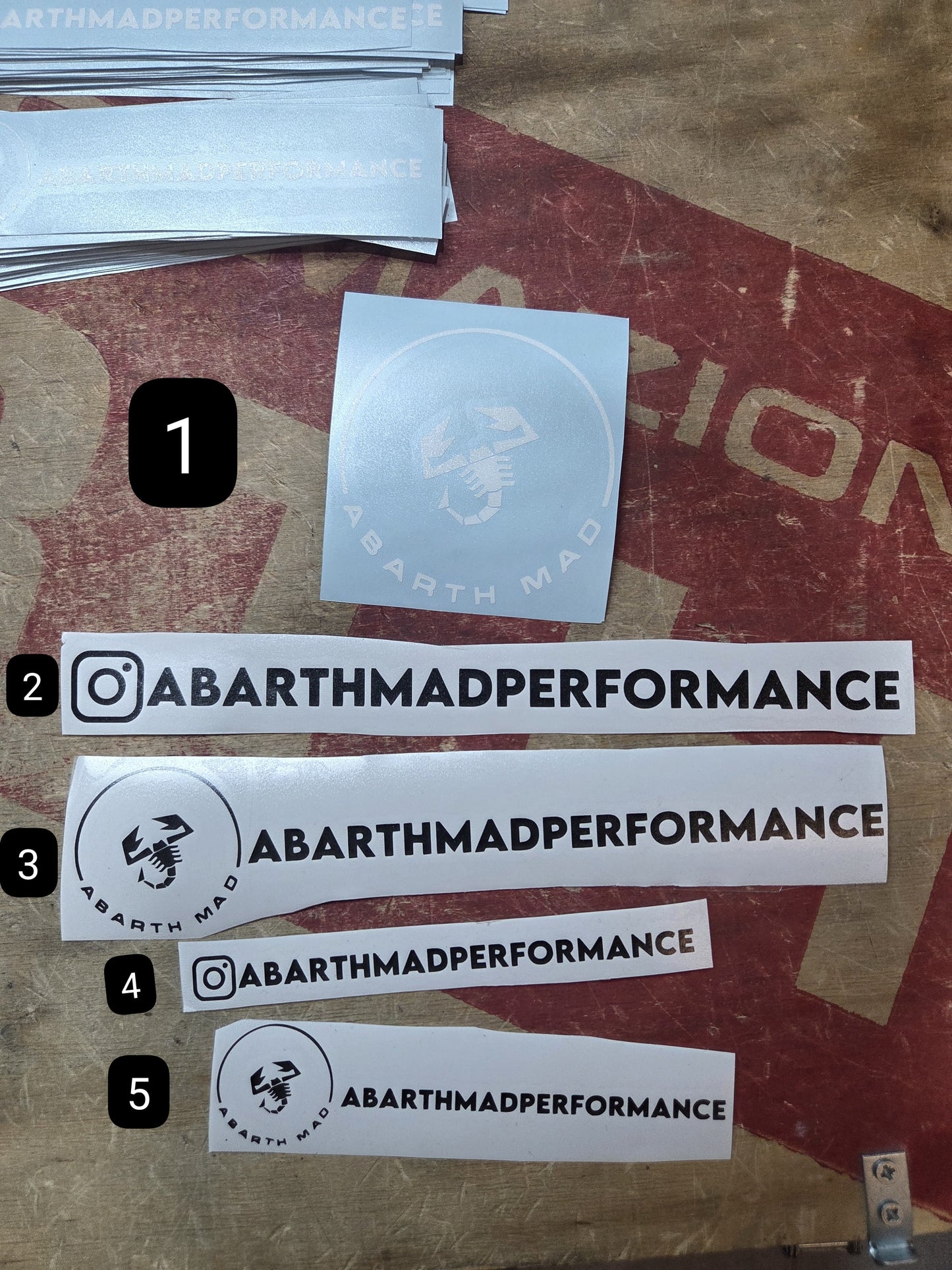 Abarth Mad Performance Stickers Pegatinas Vinilos