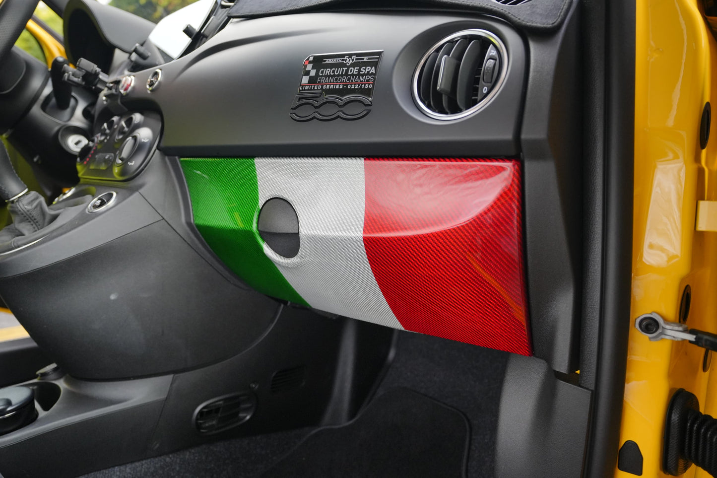 Abarth Cover Guantera Fibra de Carbono Italia 🇮🇹 Box Glove Glove compartment
