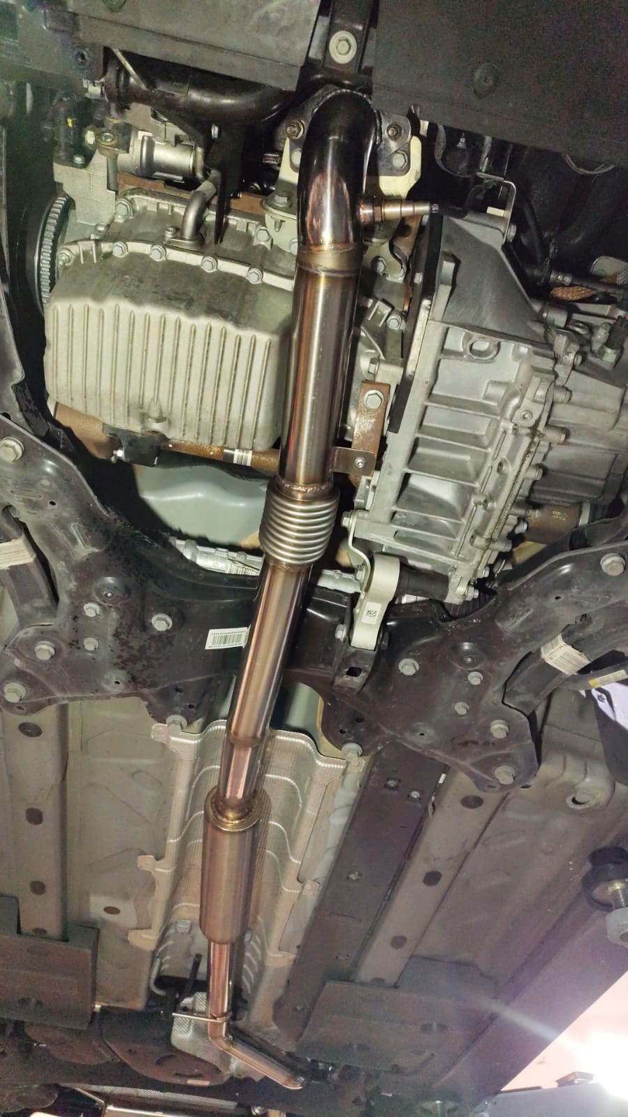 Abarth 500 All Model Central Exhaust Tramo Intermedio Central Silenced 63,5mm Escape con Silencioso o Libre