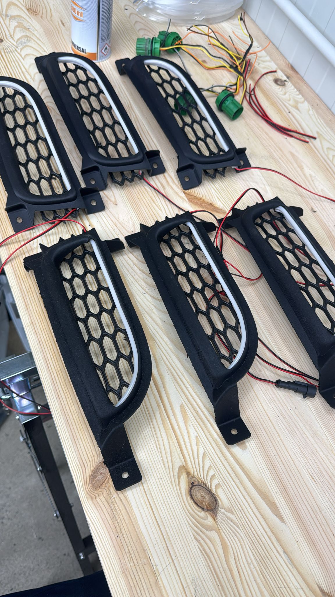 Abarth 500 Restyling Bumper Set Pareja (2) 3D Rear Reflector Lights Rejilla Paragolpes Trasero with LED Reverse Marcha atrás Foglight