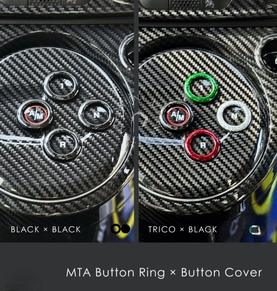 Abarth 500 All Model Auto MTA Buttons Carbon Fiber Botones Carbono