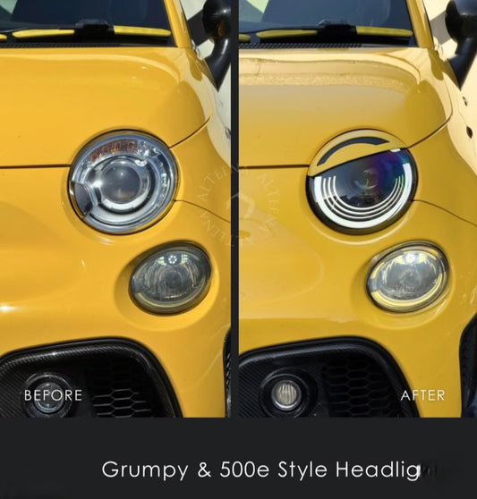 Cover faro Abarth Eye Angry Bad Look Angry Eyes ABS