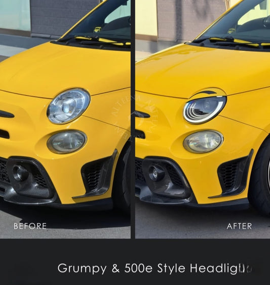 Cover faro Abarth Eye Angry Bad Look Angry Eyes ABS