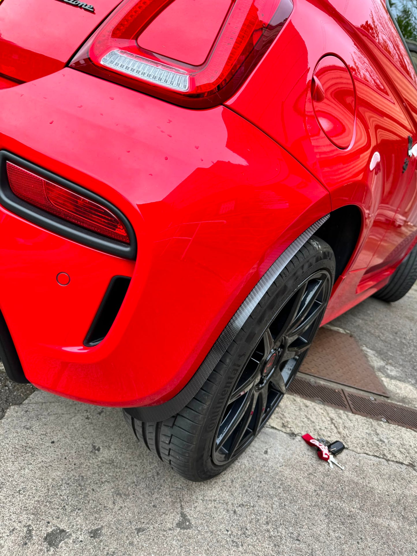 Abarth 500 All Model (4) Set CNC Carbon Fiber Fibra de Carbono Guardabarros Mudguards Flaps Genuine Small or Large