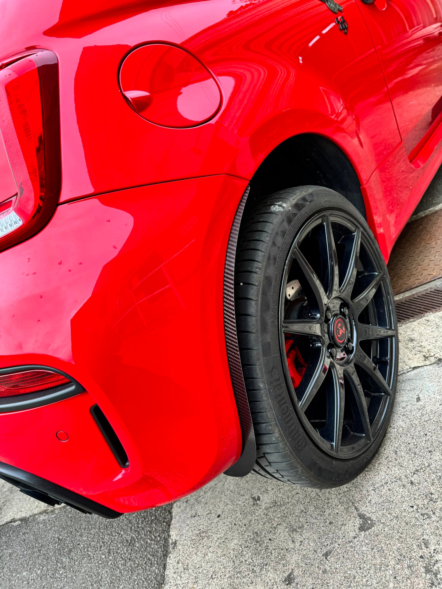 Abarth 500 All Model (4) Set CNC Carbon Fiber Fibra de Carbono Guardabarros Mudguards Flaps Genuine Small or Large