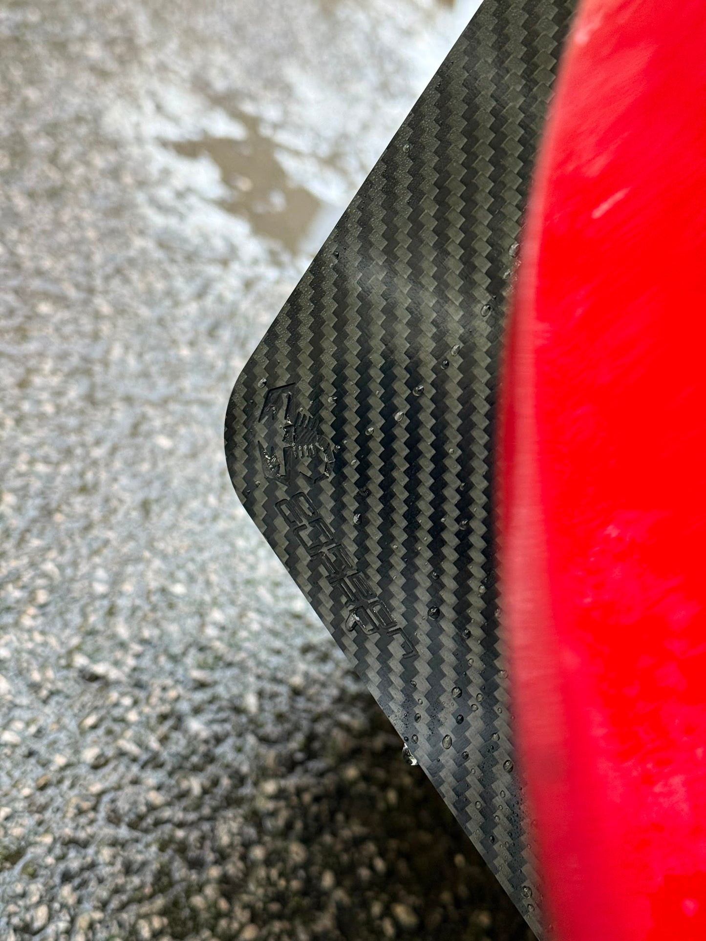Abarth 500 All Model (4) Set CNC Carbon Fiber Fibra de Carbono Guardabarros Mudguards Flaps Genuine Small or Large