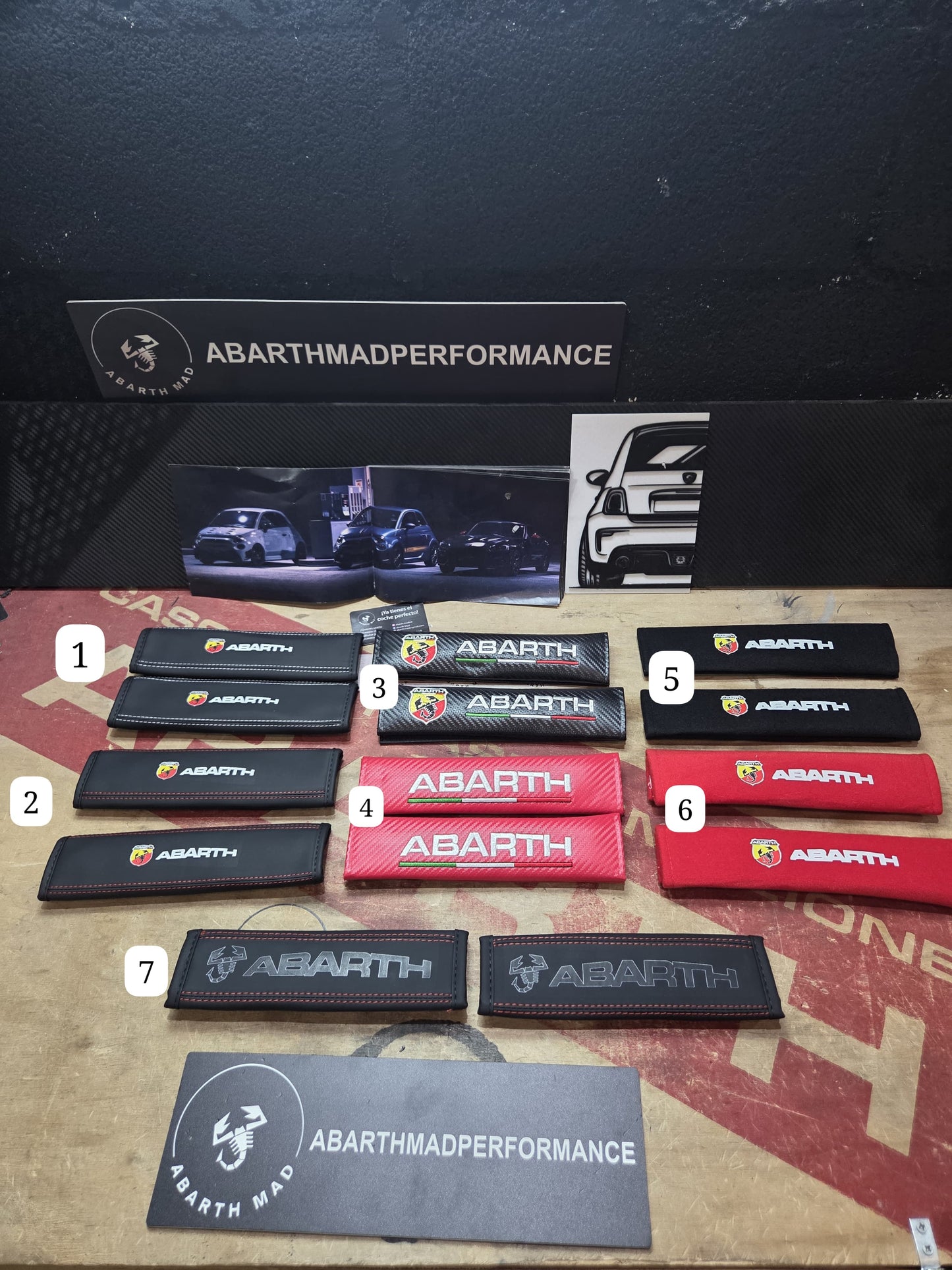Abarth (2) Imbottiture per cintura Copri protezione collo