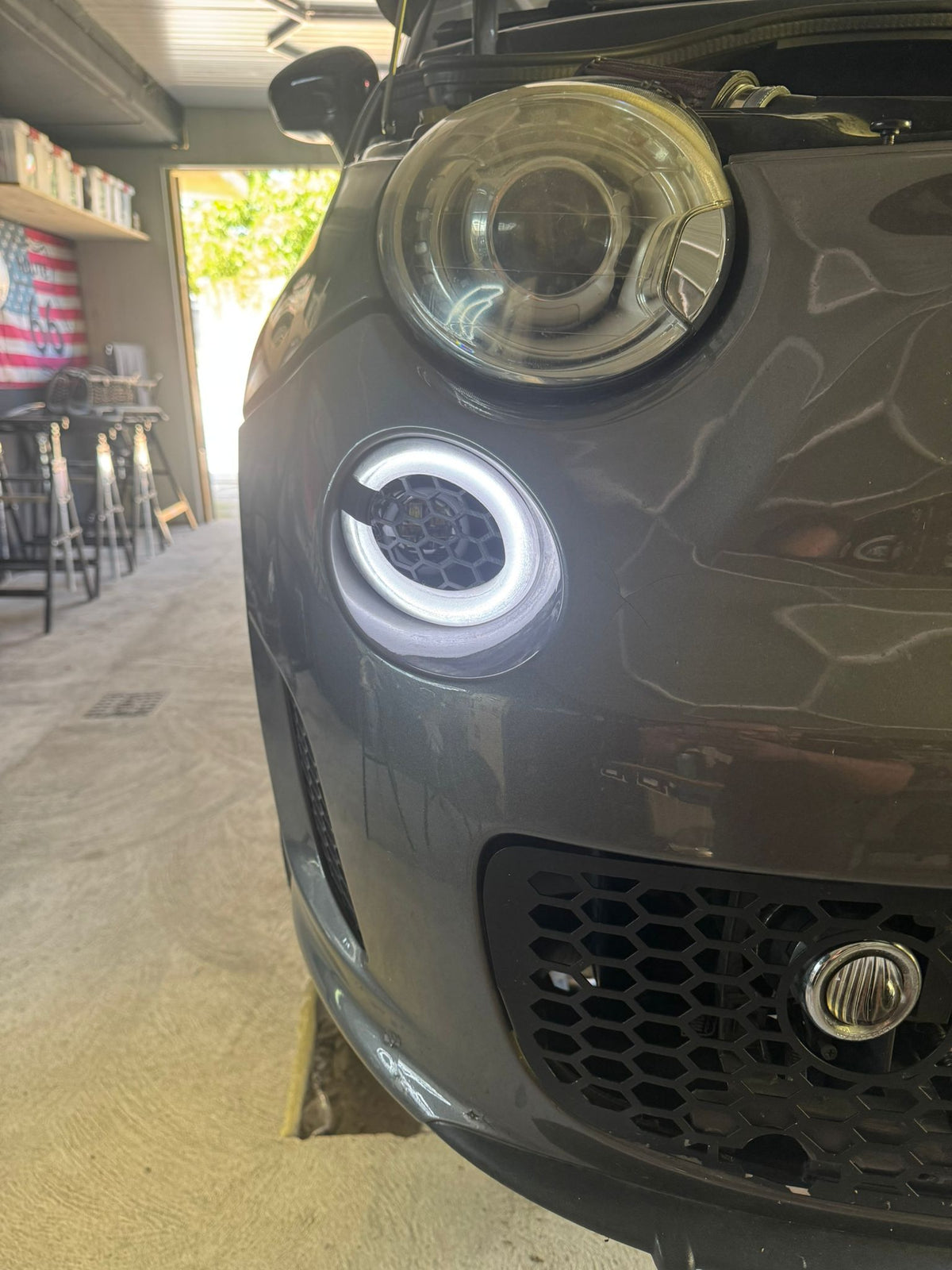 Abarth 500 All Model Custom Led Painted DRL Daylights Diurnos Faros Lights