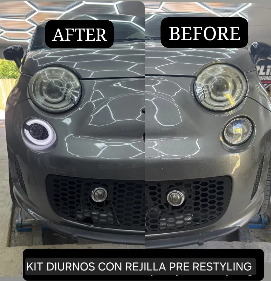 Abarth 500 All Model Custom Led Painted DRL Daylights Diurnos Faros Lights